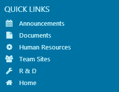 List Items Tile displaying quick links from a Sharepoint Links list