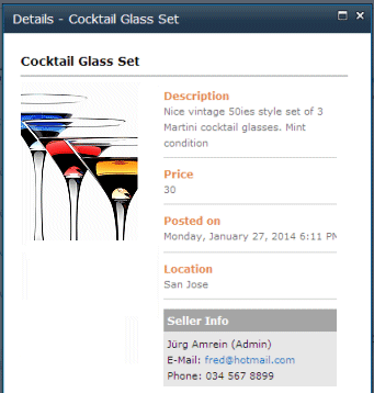 Classifieds&nbsp;Web Part