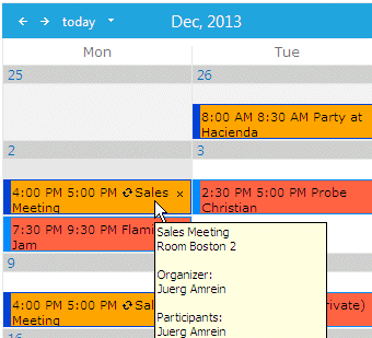 Calendar Web Part